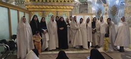 حضور کارکنان مرکز آموزشی درمانی خلیلی در حرم مطهر سید علاءالدین حسین (ع) همزمان با هفته دفاع مقدس